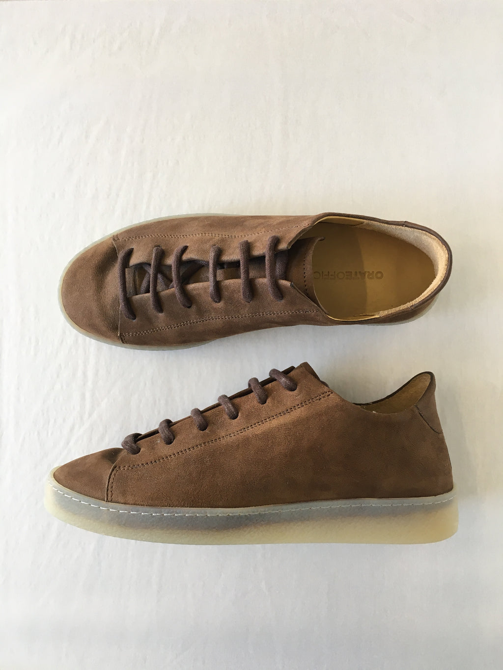 Pedro Leather Low Top Trainer - Brown