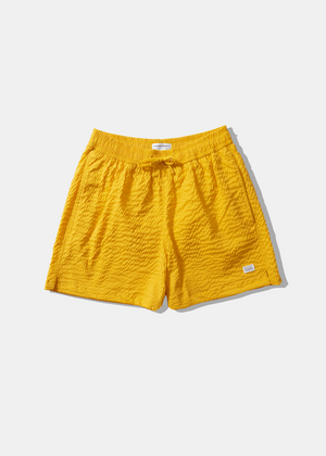 Seersucker Swimsuit Short — YELLOW
