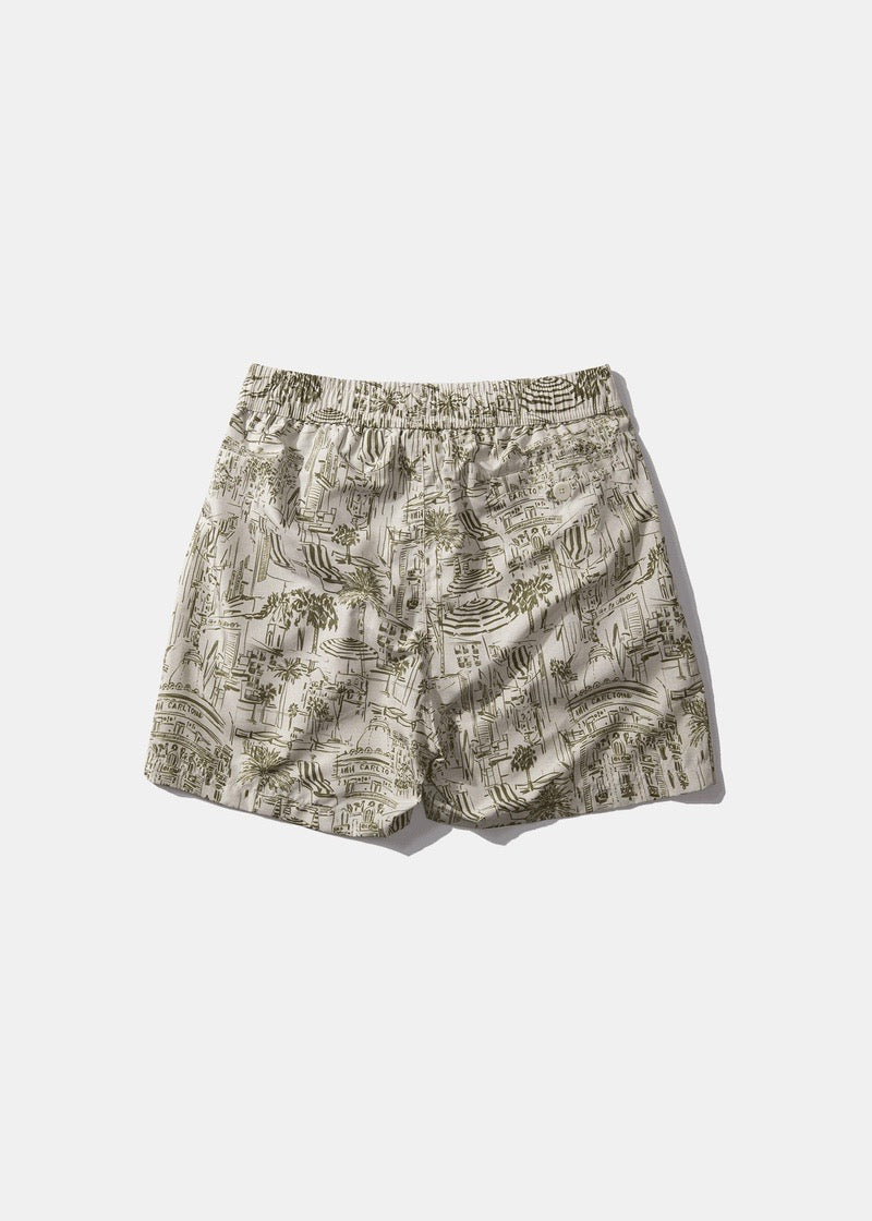 City Swim Shorts — SAND / OLIVE