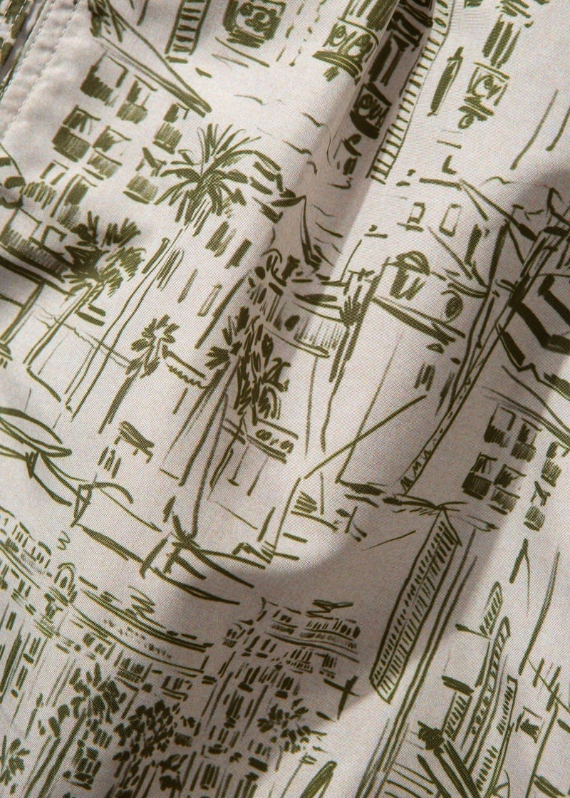 City Swim Shorts — SAND / OLIVE