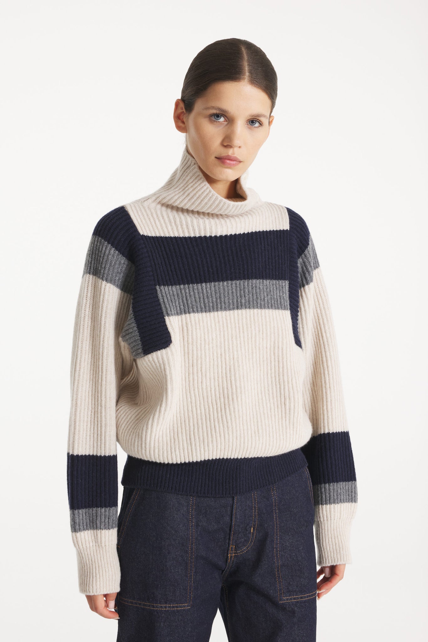 Selvina Stripes Sweater — OFFWHITE MULTI