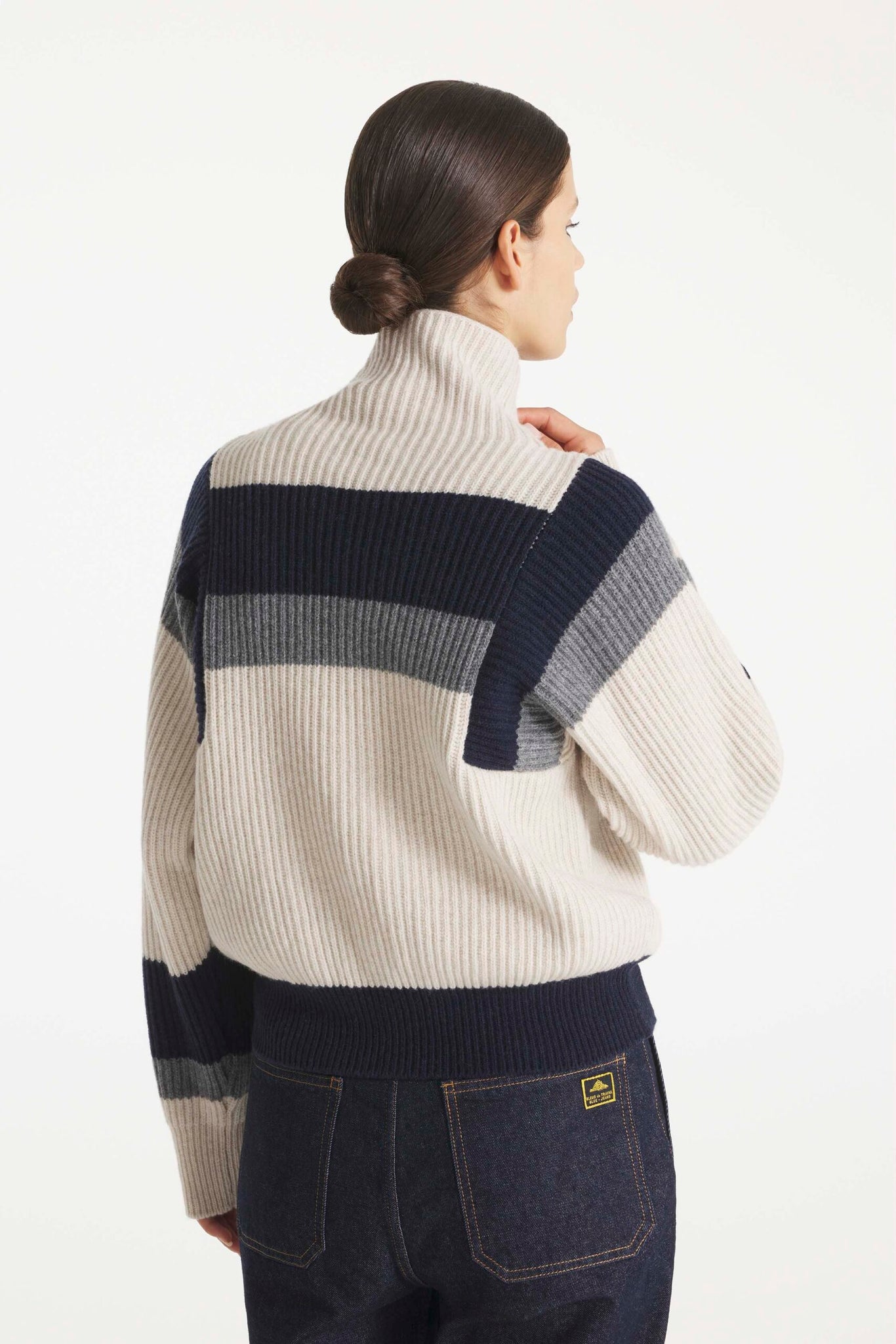 Selvina Stripes Sweater — OFFWHITE MULTI