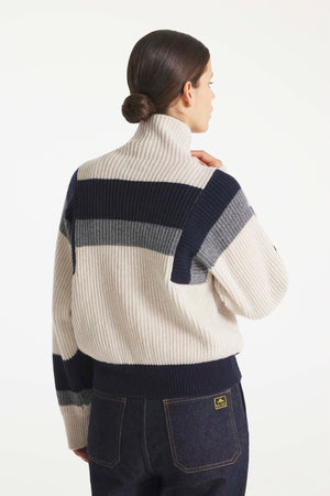Selvina Stripes Sweater — OFFWHITE MULTI