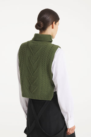 Sarianne Sleeveless Sweater — KAKI