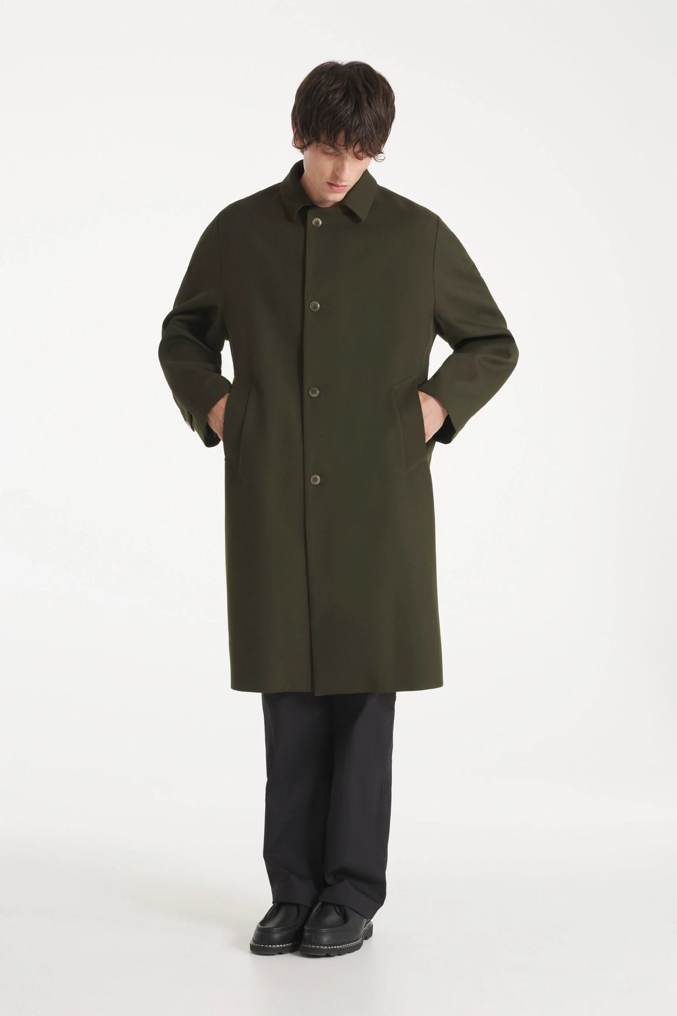 Manfred Wool Trench — KHAKI