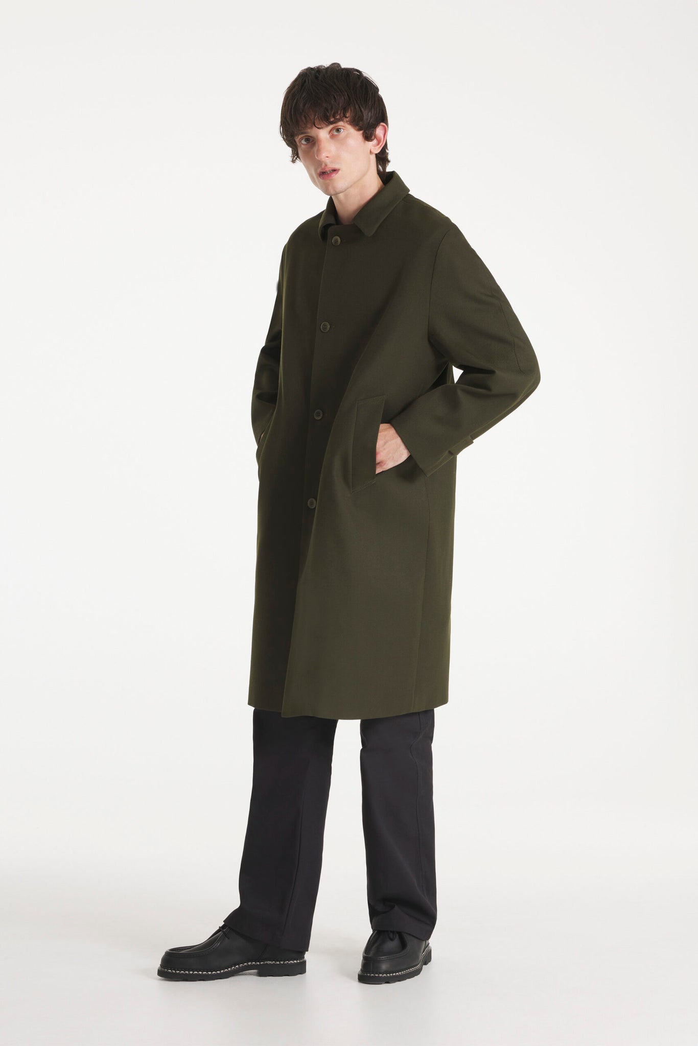 Manfred Wool Trench — KHAKI