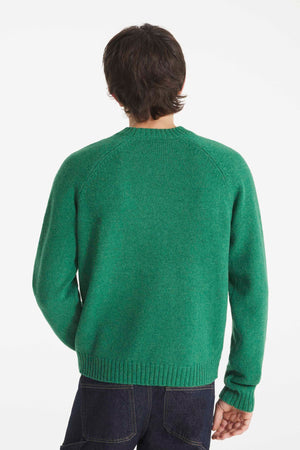 Striker-dog Intarsia Sweater — GREEN