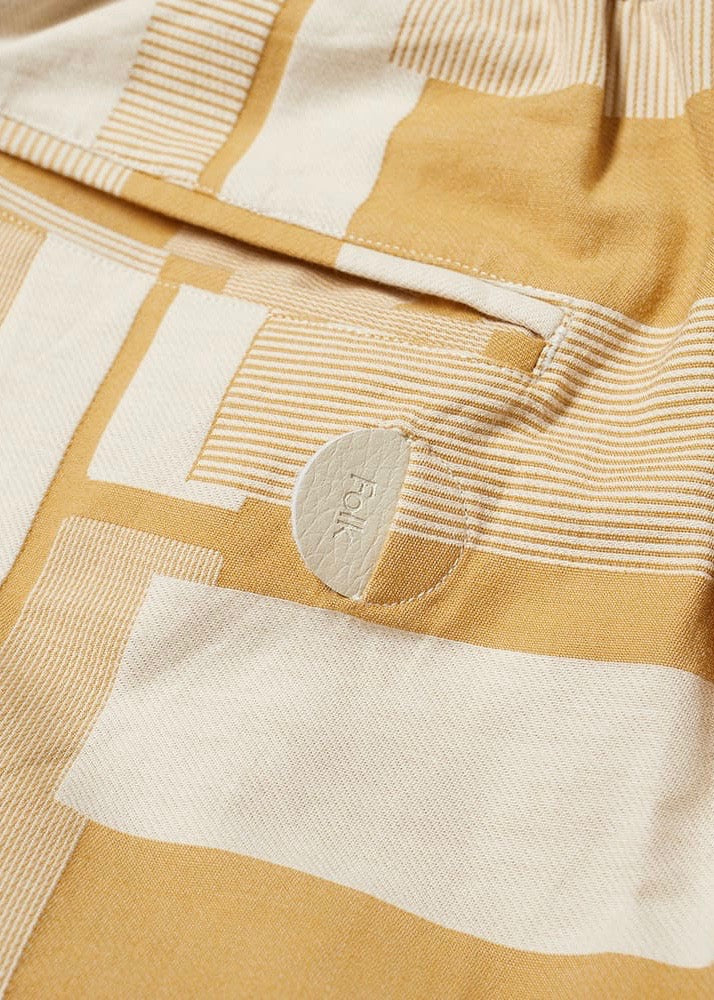 Assembly Drawcord Shorts Jacquard — YELLOW