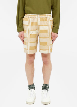 Assembly Drawcord Shorts Jacquard — YELLOW