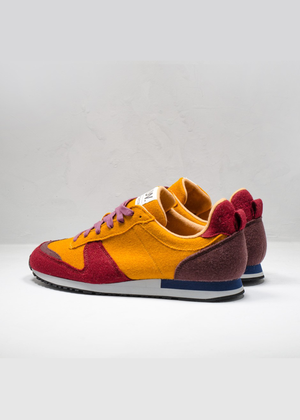 Universal Works Marathon Shoe — PUMPKIN / BURGUNDY/ GRAPE