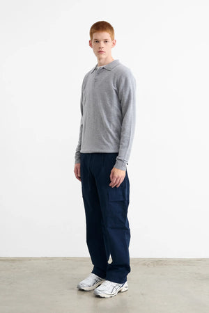 Wool Polo — CHOCOLATE