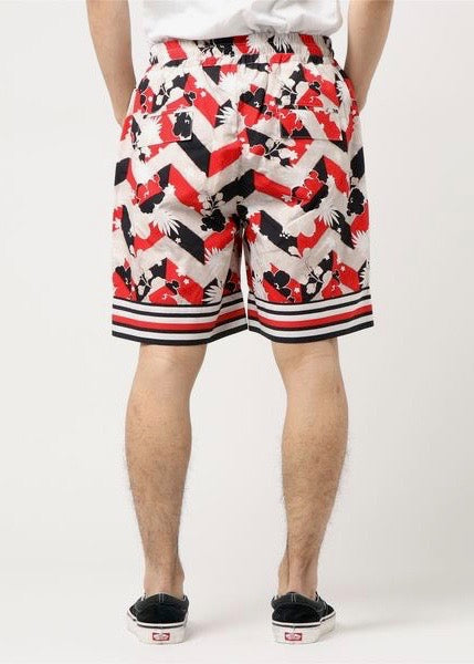 All Over Venice Shorts — RED / BLACK