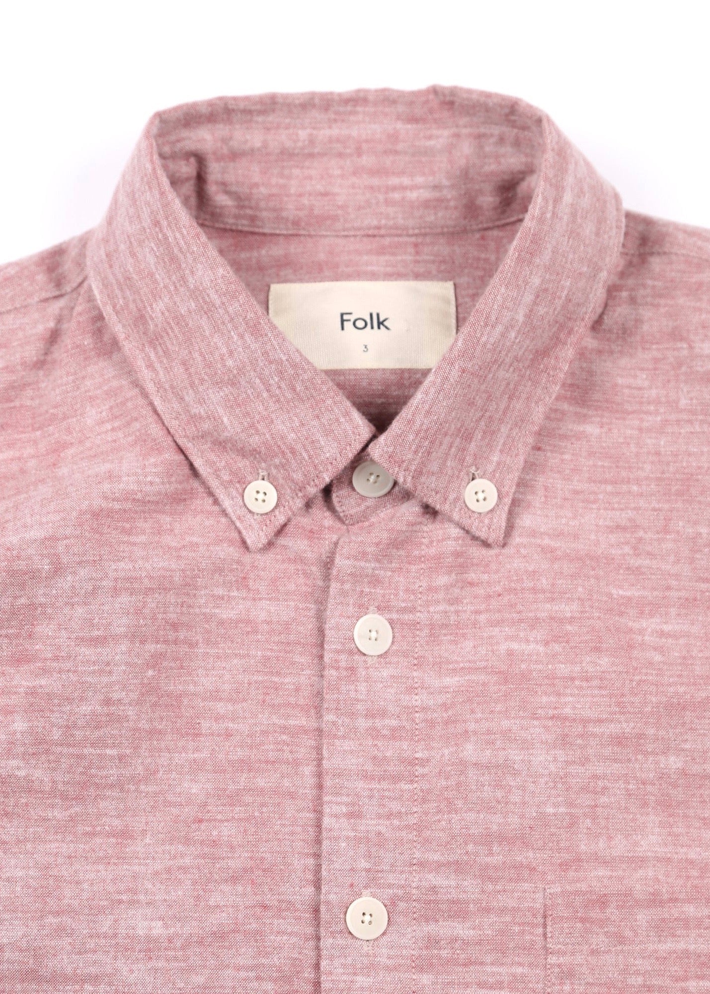 Relaxed Fit Shirt — BRICK RED MELANGE