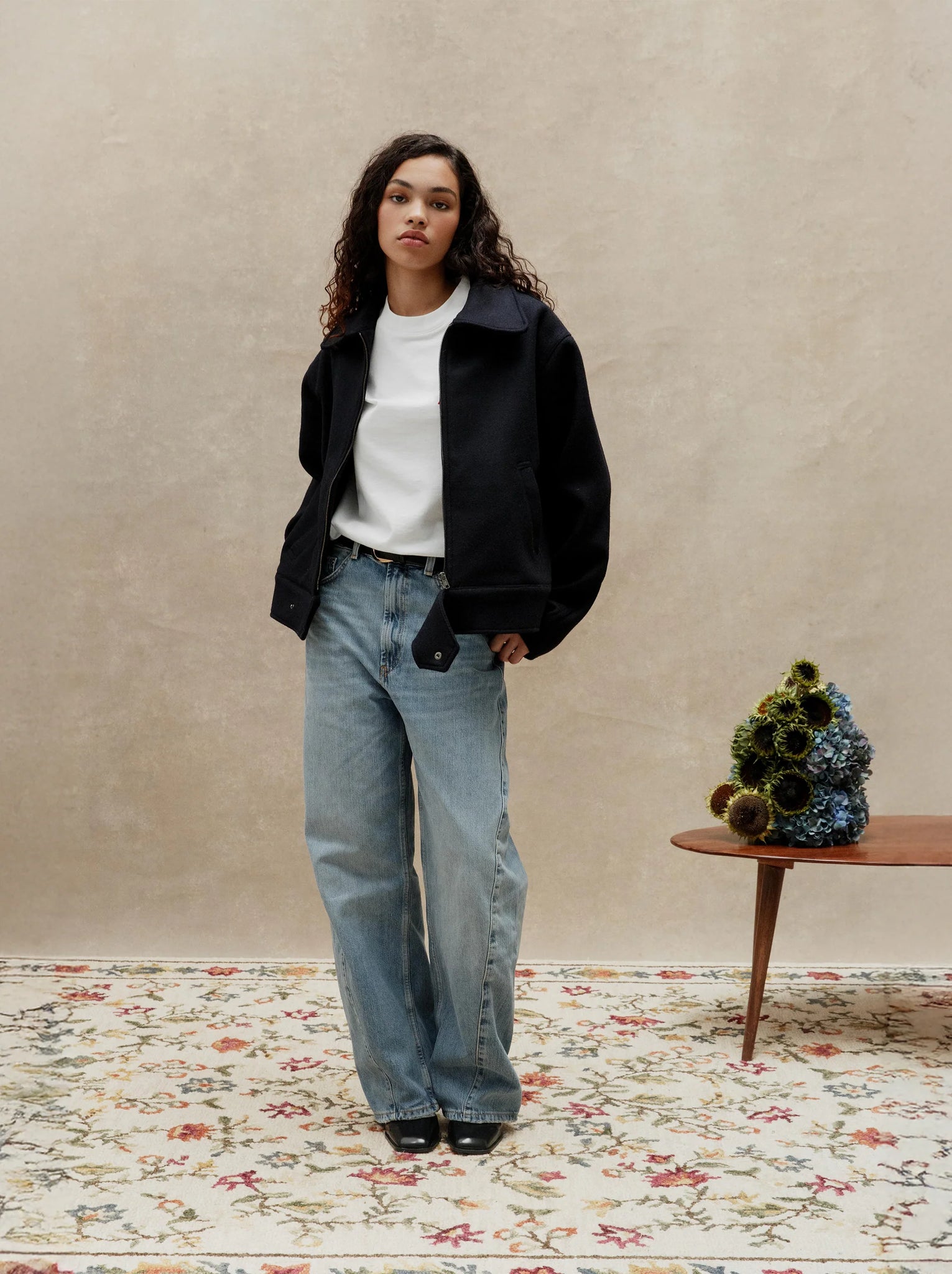 Sculpture Blouson — MIDNIGHT BLUE