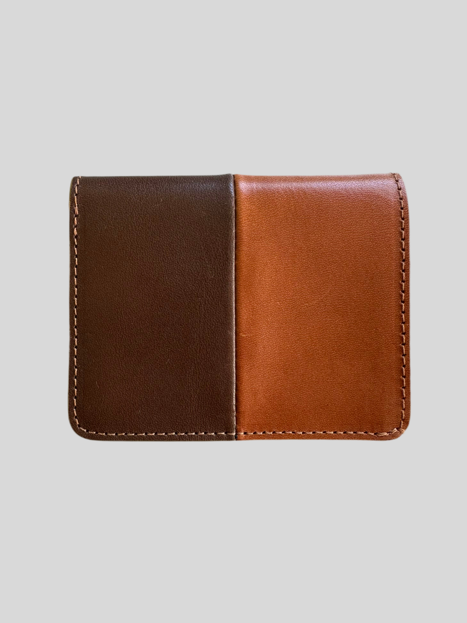 Slim Leather Wallet Horizontal — MUSTARD / KHAKI