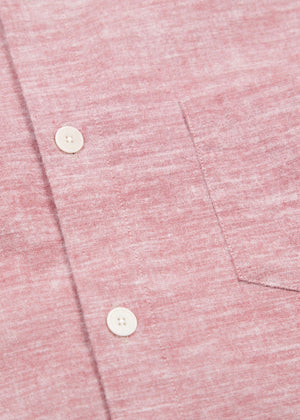 Relaxed Fit Shirt — BRICK RED MELANGE