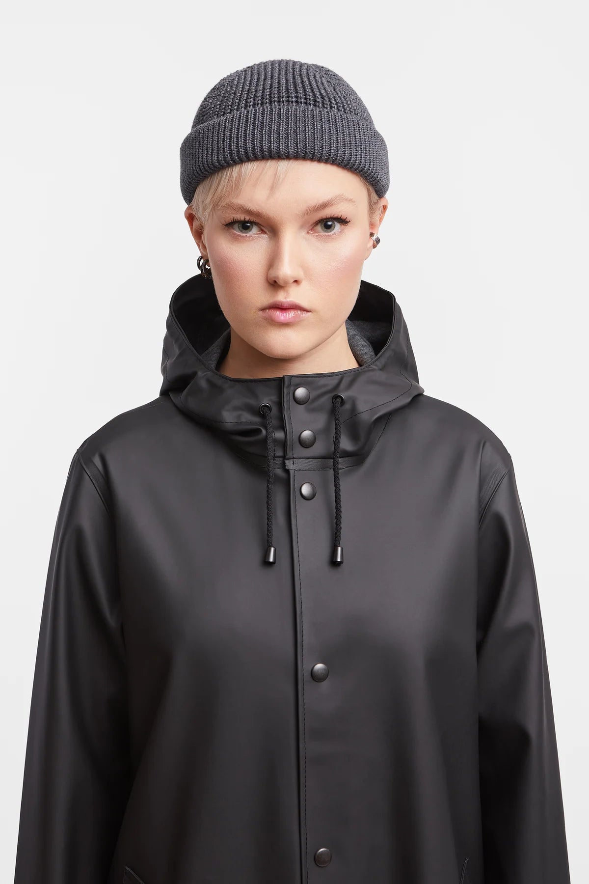 Stockholm Long Raincoat - Black