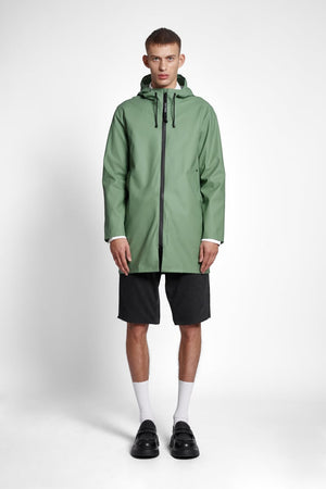 Stockholm Lightweight Zip Raincoat Loden Green