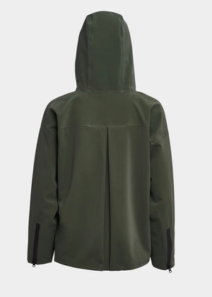 Sandviken Lightweight Zip Rain Jacket — SUEDE GREEN