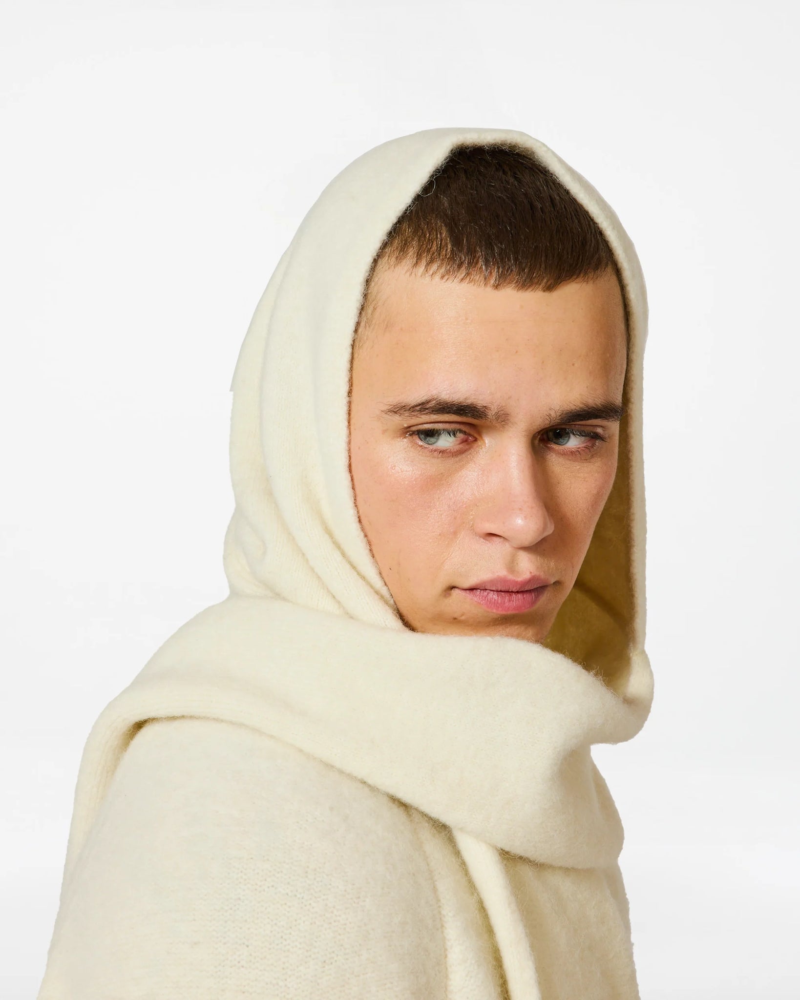 Baby Integrated Hood and Scarf — DARK BLUE