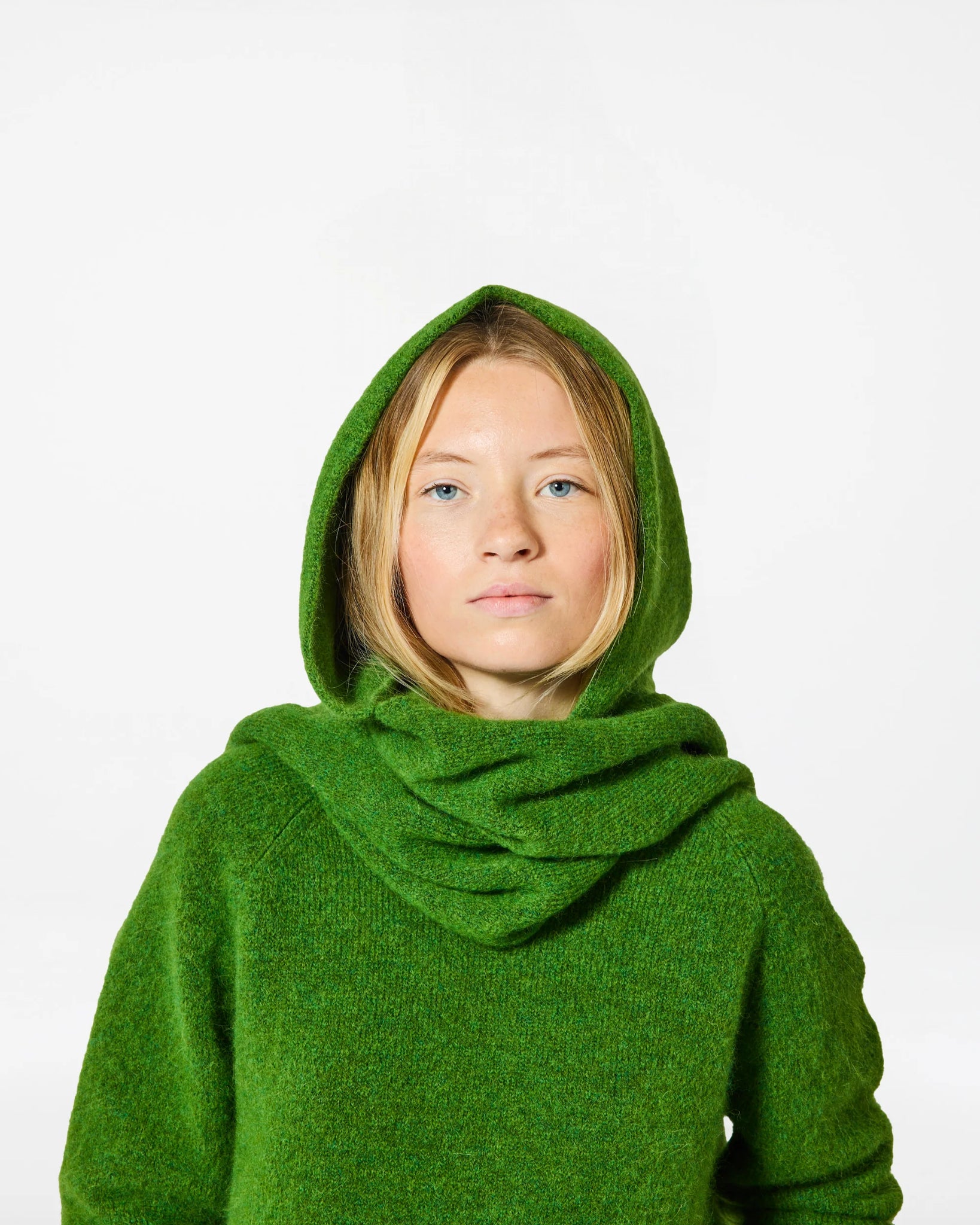 Baby Integrated Hood and Scarf — LUSH GREEN