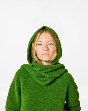 Baby Integrated Hood and Scarf — LUSH GREEN
