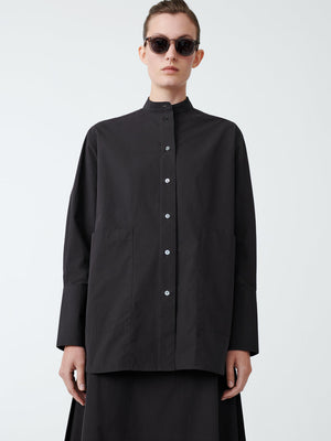 Beek Powder Cotton Shirt - Black Grape