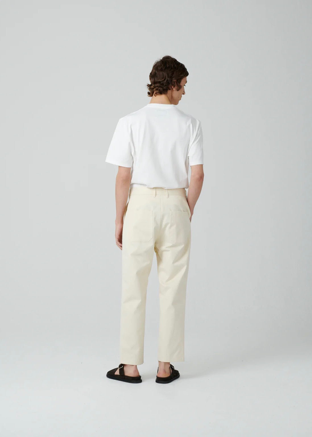 Bill Pant Peached Cotton Twill — CREAM