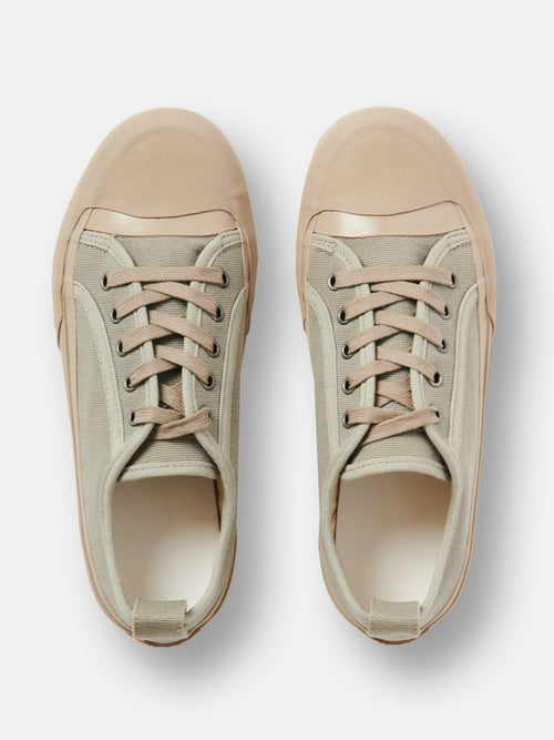 Byrd Rubberised Canvas Shoe — KHAKI
