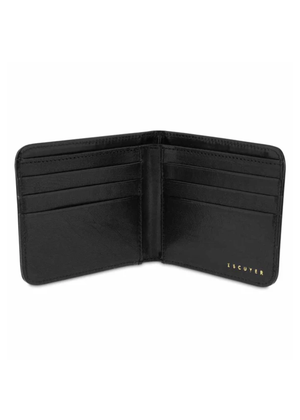 Billfold Leather  Wallet — BLACK