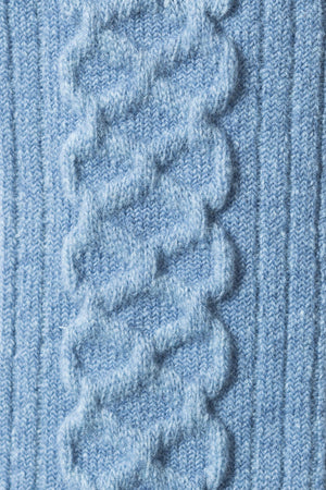 Cable Knit Socks — STEEL BLUE