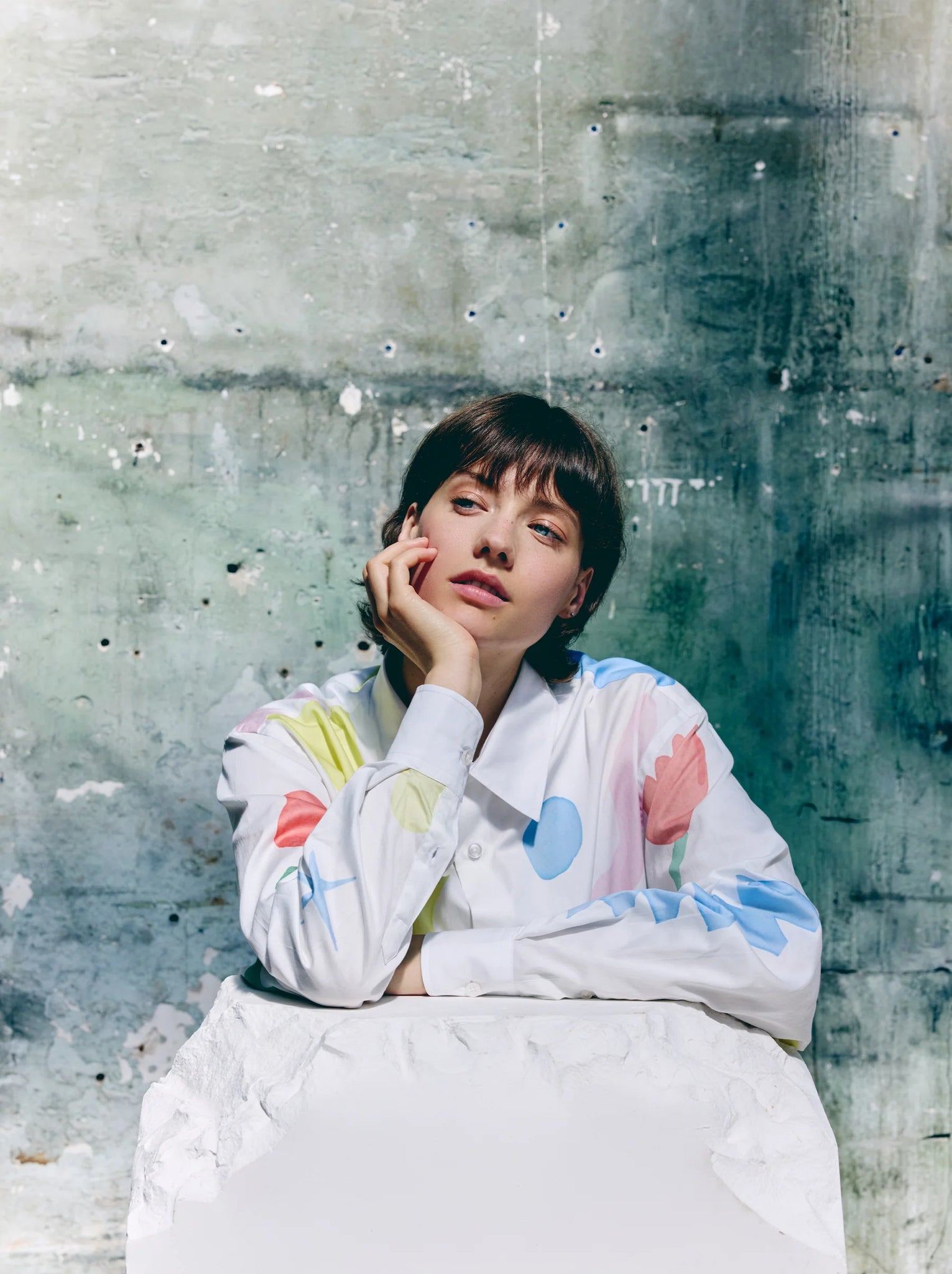 Watercolour Shirt — WHITE MULTI