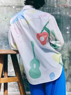 Watercolour Shirt — WHITE MULTI