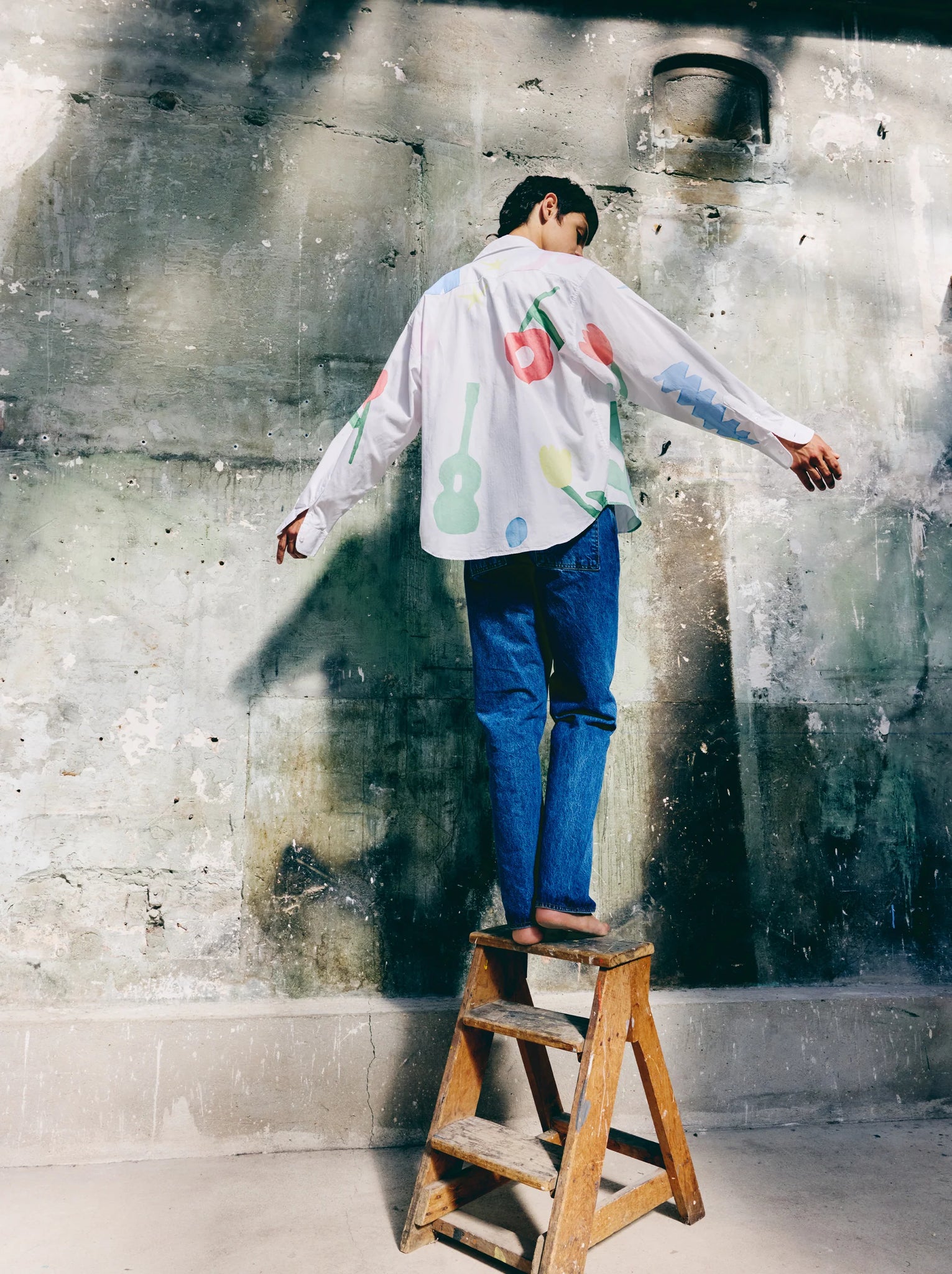 Watercolour Shirt — WHITE MULTI