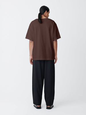 Lay Mercerized Cotton T-Shirt — CHOCOLATE