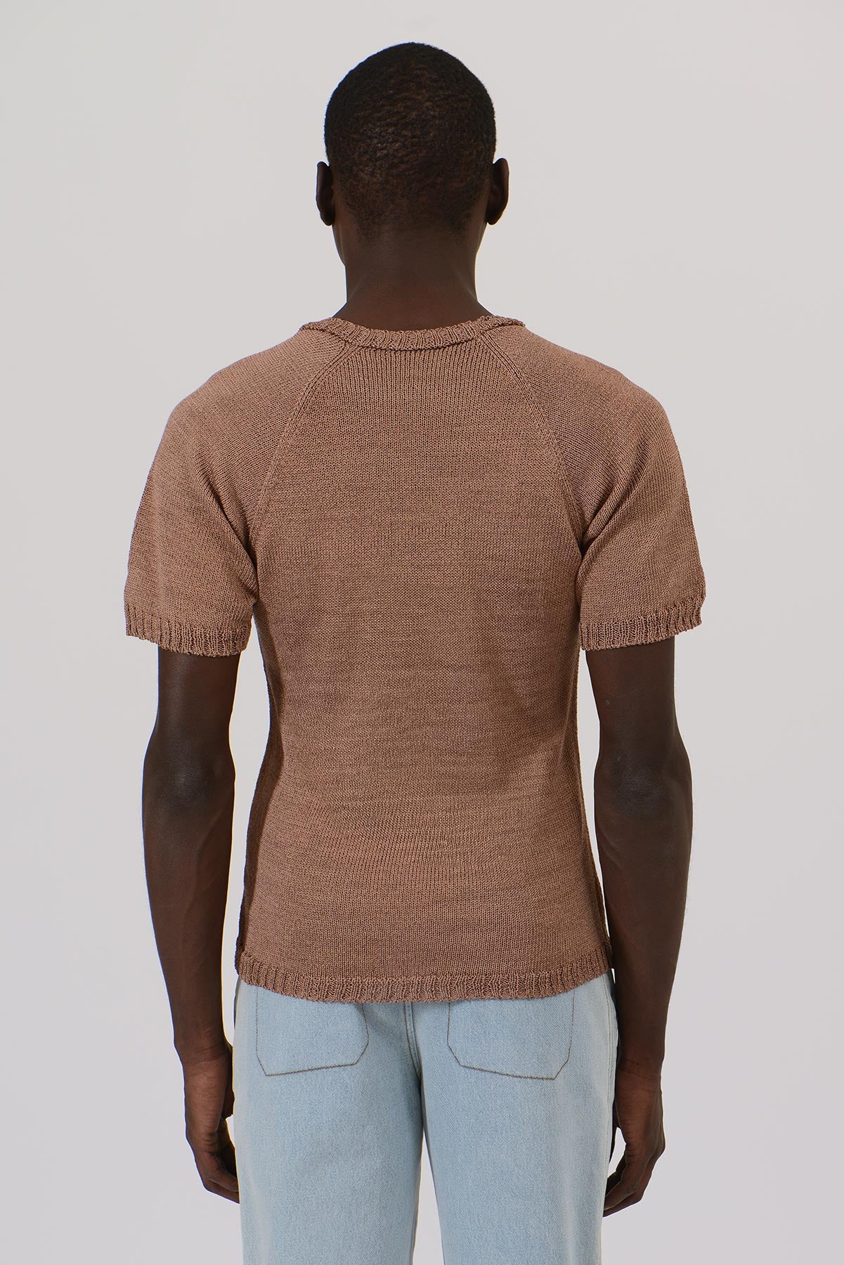 Raglan Knit SS Top — BLACK / BROWN / BLUE / STARY NIGHT BLUE