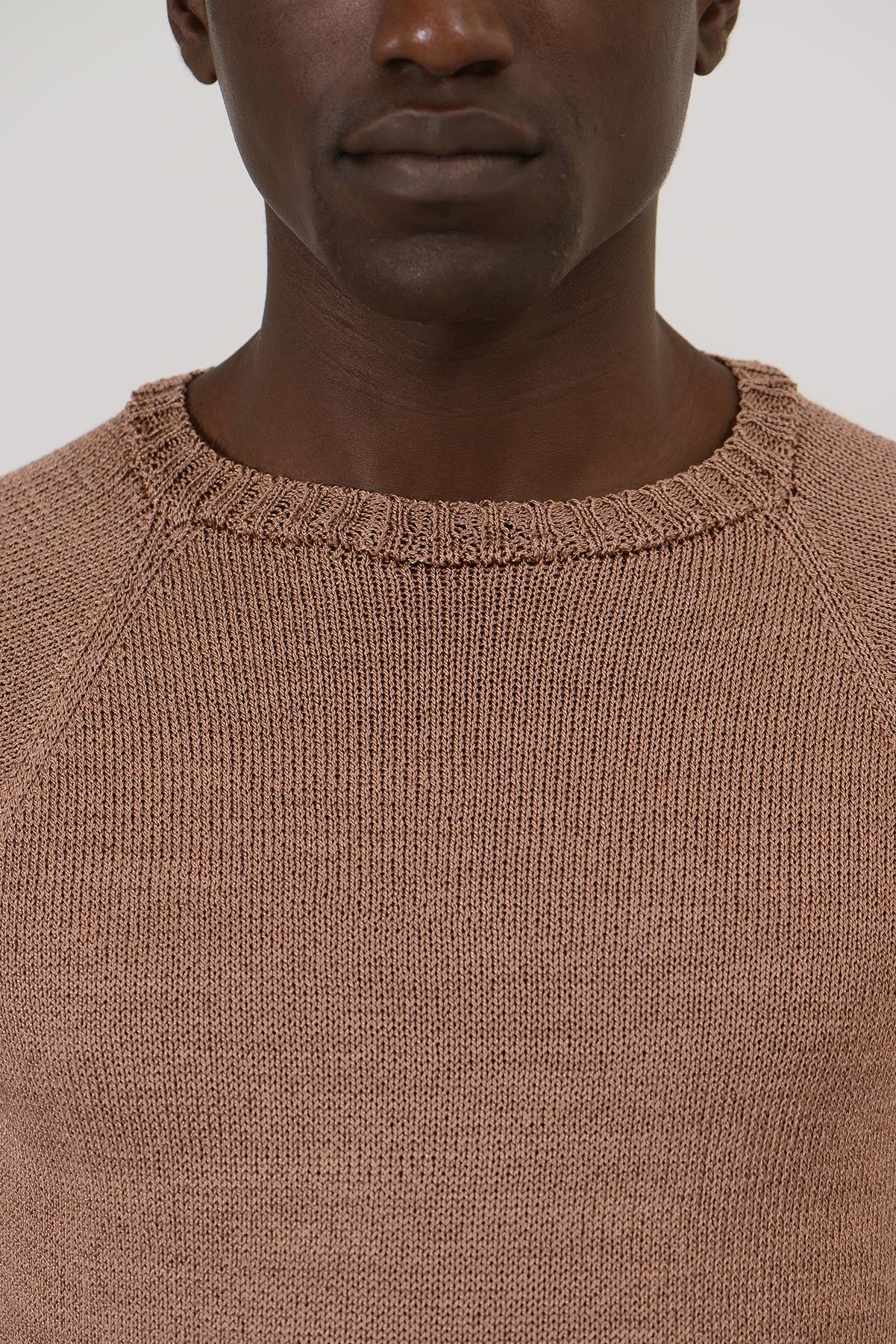 Raglan Knit SS Top — BLACK / BROWN / BLUE / STARY NIGHT BLUE