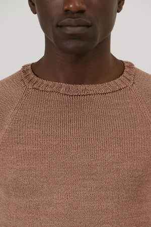Raglan Knit SS Top — BLACK / BROWN / BLUE / STARY NIGHT BLUE