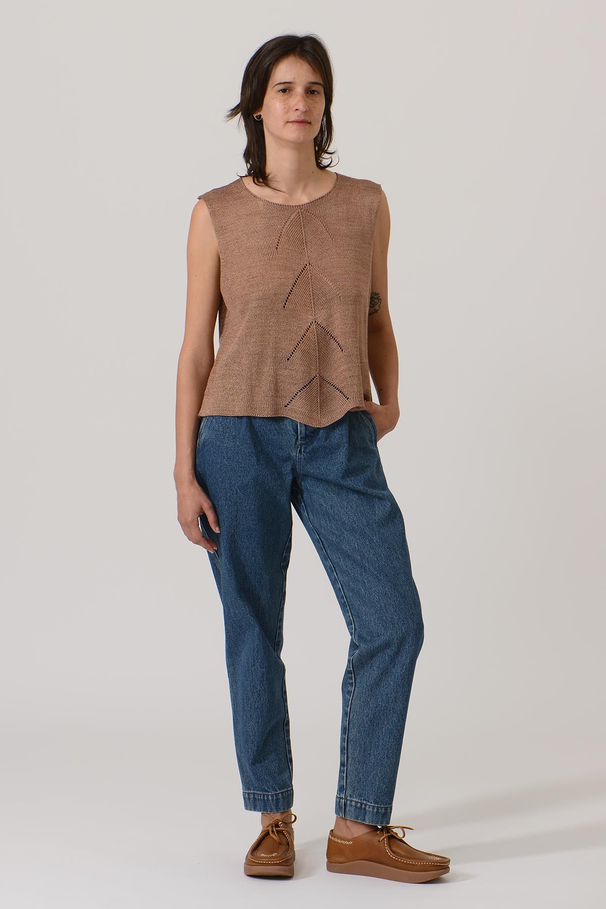Fish Bone See Through Top — BRONZE