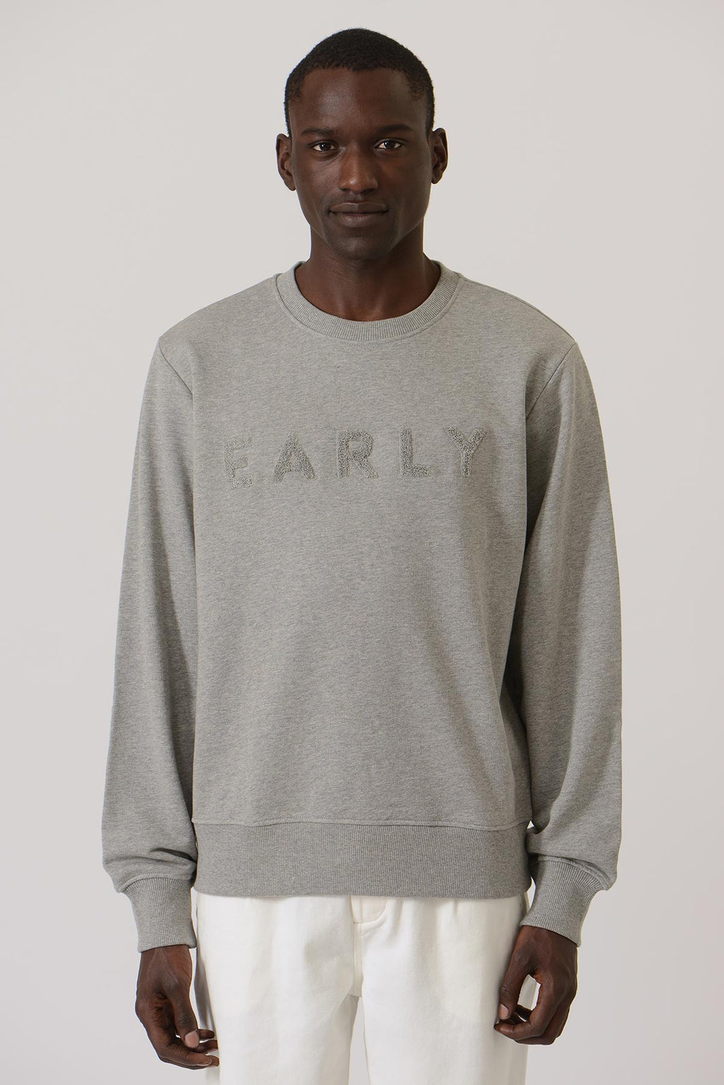 Early High-Stitch Logo Sweat - Grey