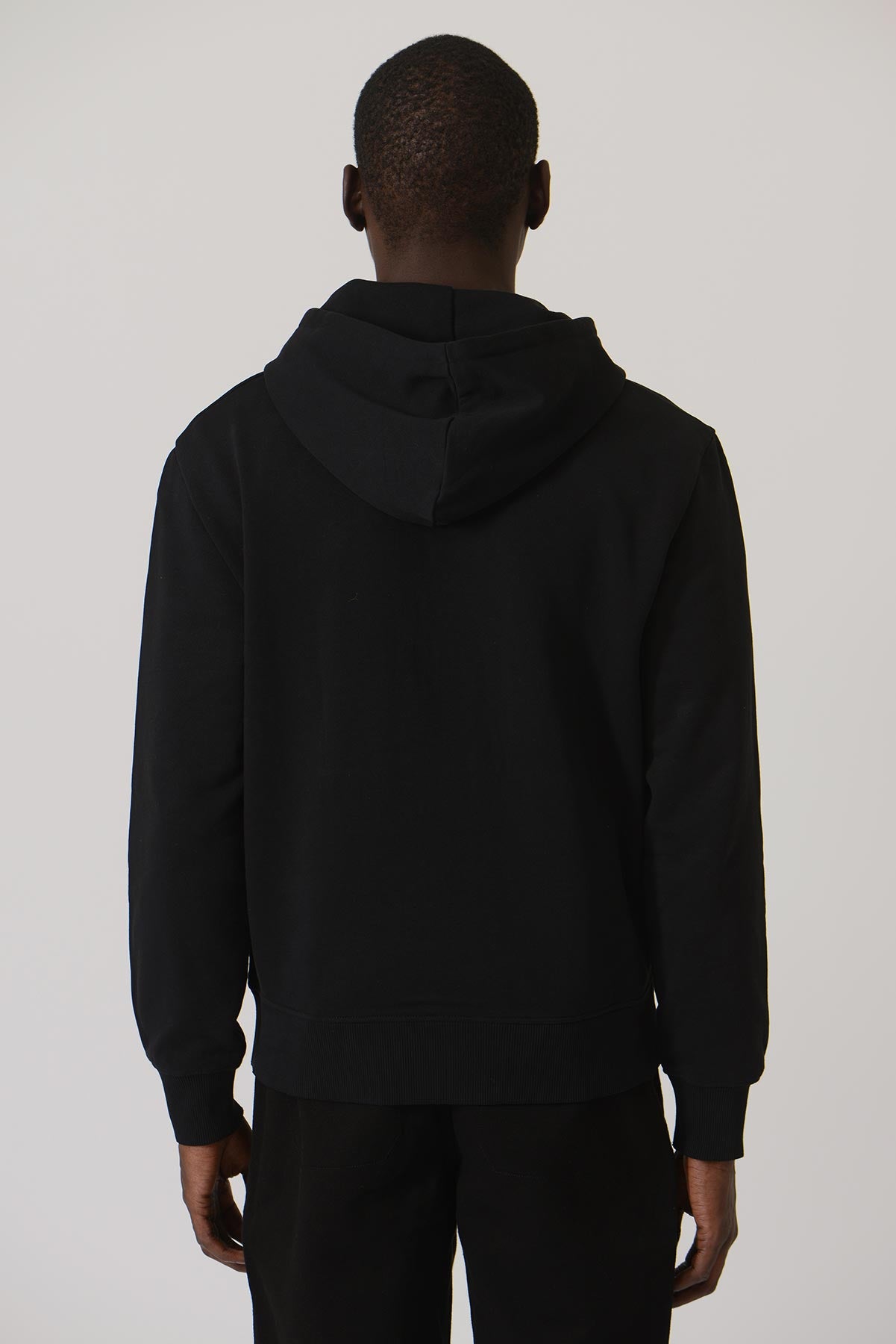 Early High-Stitch Logo Hoodie — BLACK