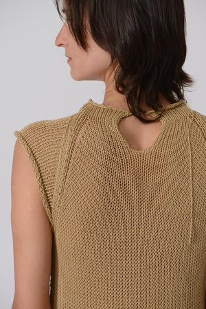 Shoulder See Through Knit Dress — HAY