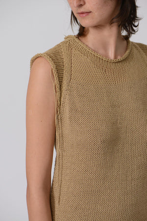 Shoulder See Through Knit Dress — HAY