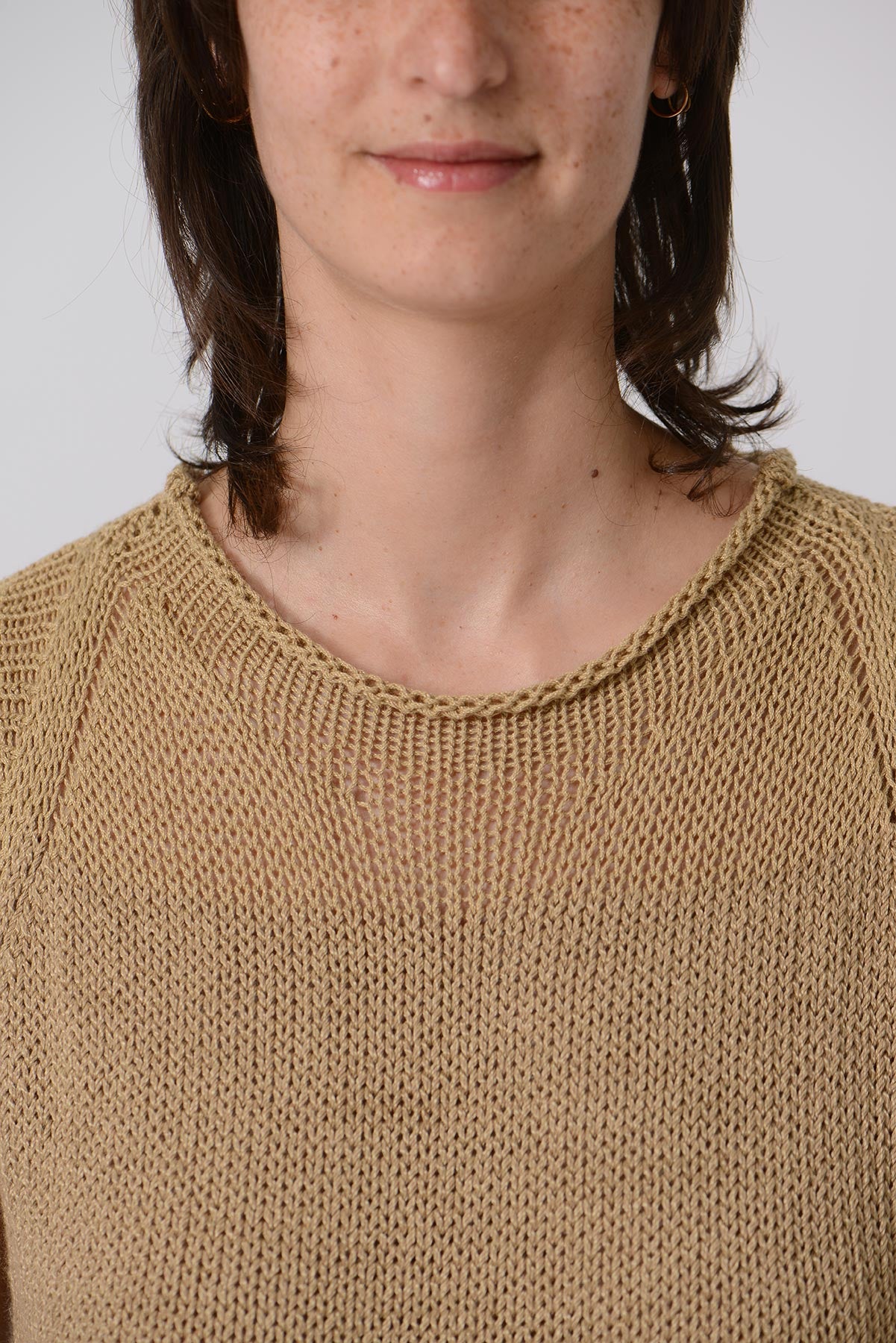 Shoulder See Through Knit Dress — HAY