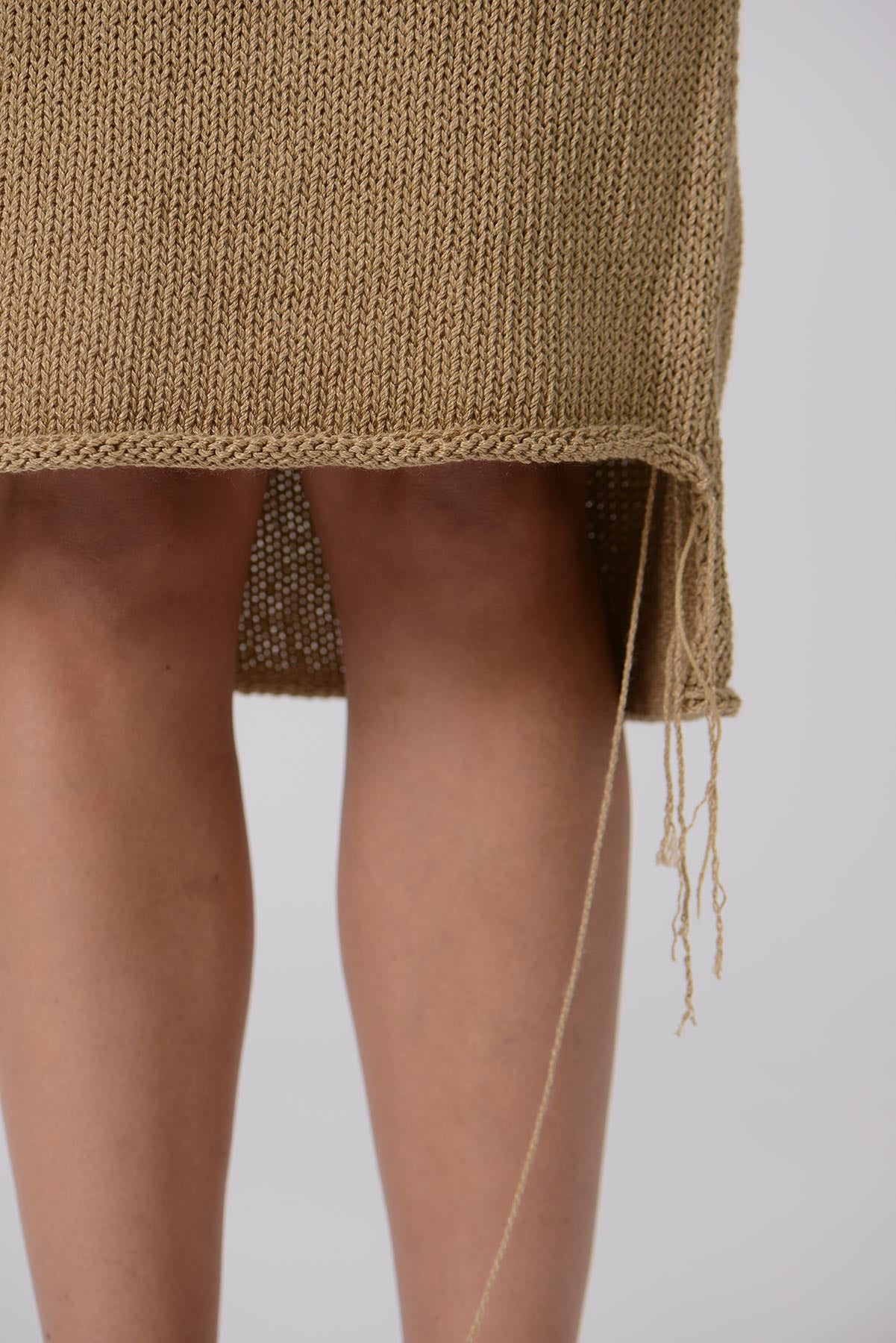 Shoulder See Through Knit Dress — HAY