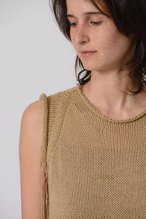 Shoulder See Through Knit Dress — HAY