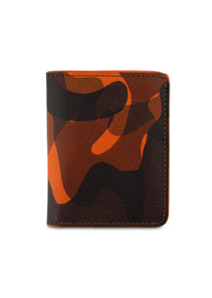 Slim Leather Wallet — ORANGE CAMOUFLAGE
