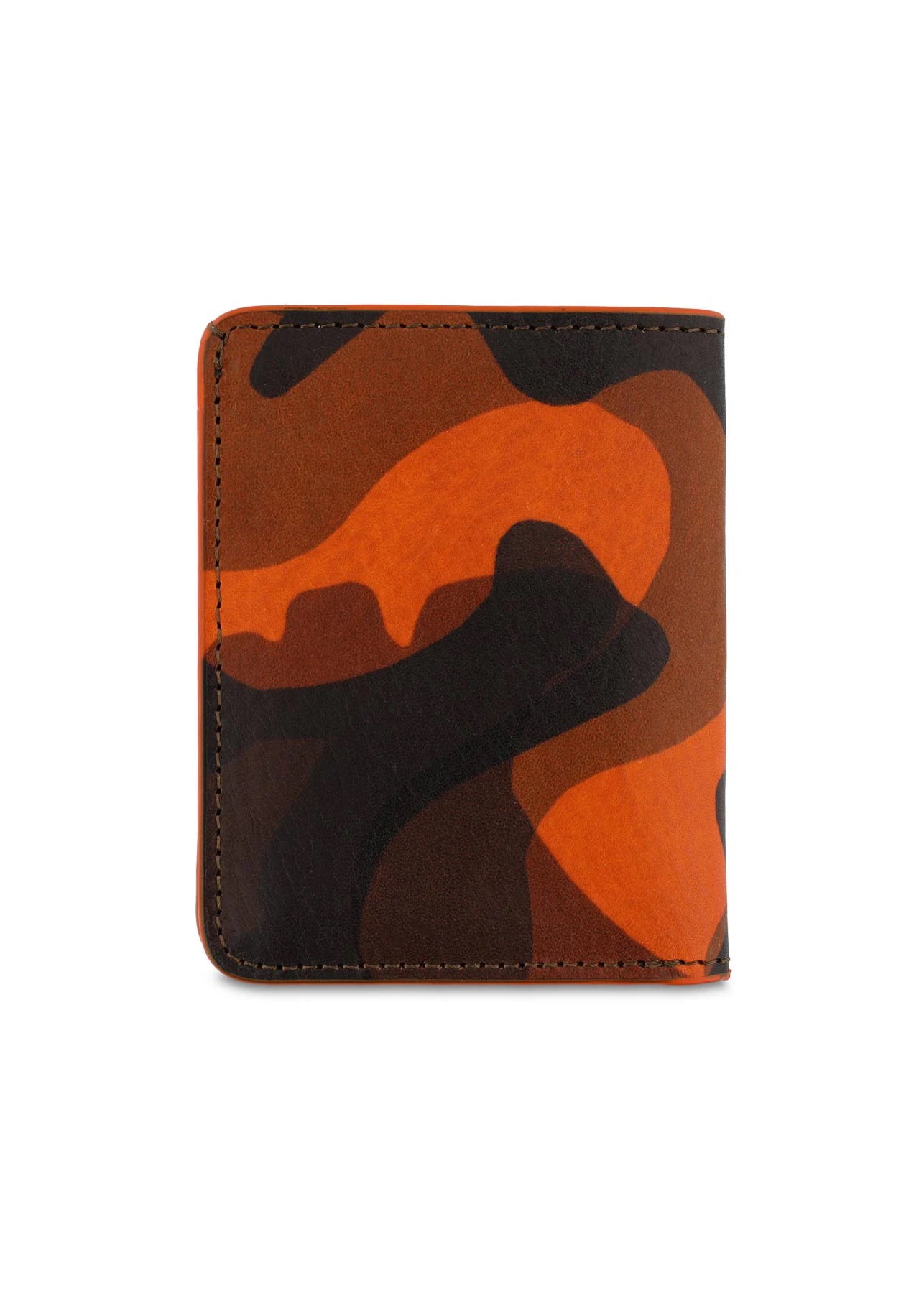 Slim Leather Wallet — ORANGE CAMOUFLAGE