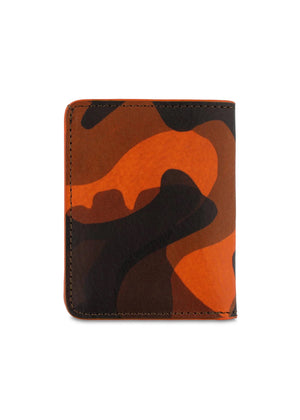 Slim Leather Wallet — ORANGE CAMOUFLAGE