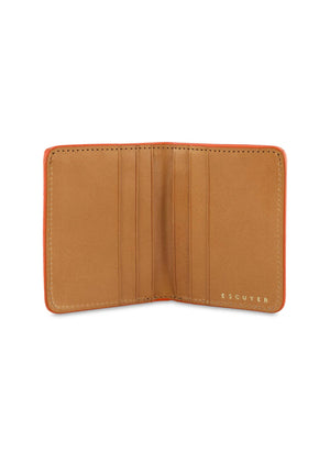 Slim Leather Wallet — ORANGE CAMOUFLAGE